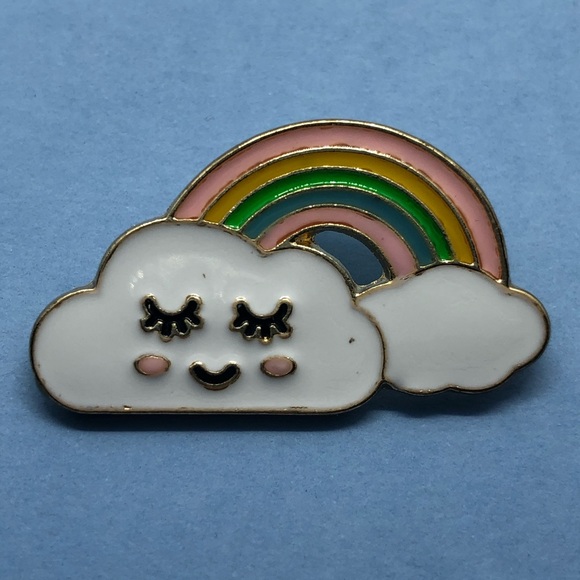 🌻10/$10🌻 Cloud Rainbow Enamel Pin - Picture 3 of 6